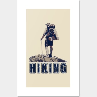 Hiking backpack retro travel gear Posters and Art